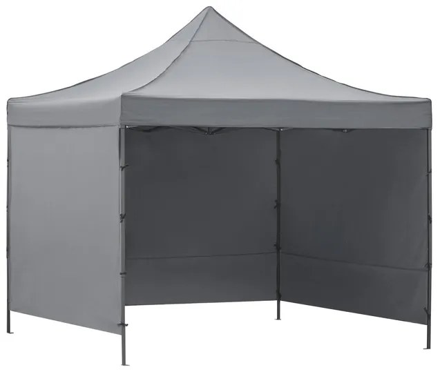 Nožnicový stan 3×3 m – záhradný pavilón pre veľtrhy, expresné akcie a catering, sivý Springos GP0003