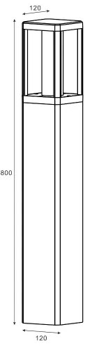 Zuma Line SJ12333 - LED Vonkajšia lampa URBAN LED/12W/230V IP65 čierna