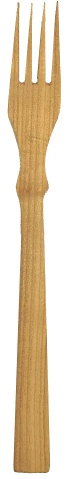 AMADEA Drevená vidlička so štyrmi hrotmi, masívne drevo, dĺžka 25 cm