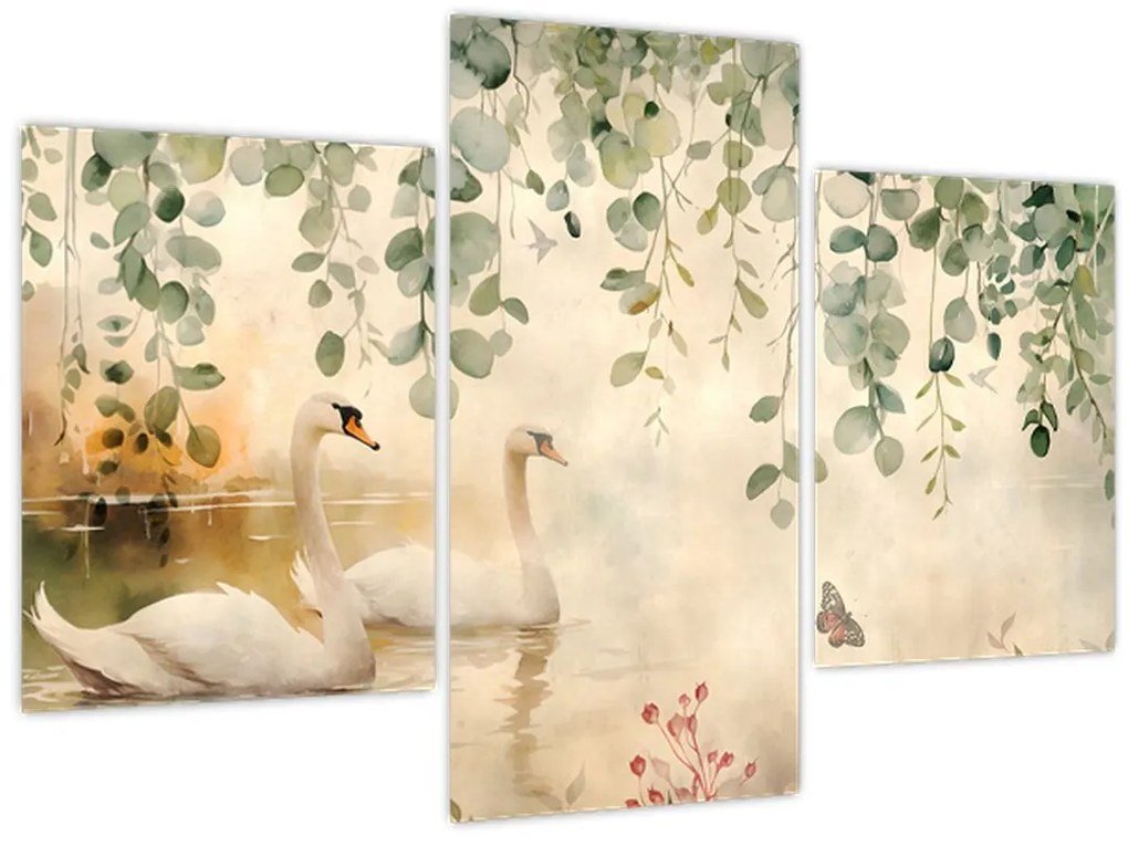 Obraz - Jazero, aquarel (90x60 cm)