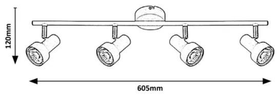 Rabalux - Bodové svietidlo 4xGU10/50W/230V