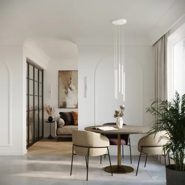 Sollux SL.1175 - Luster na lanku PASTELO 5xG9/8W/230V biela