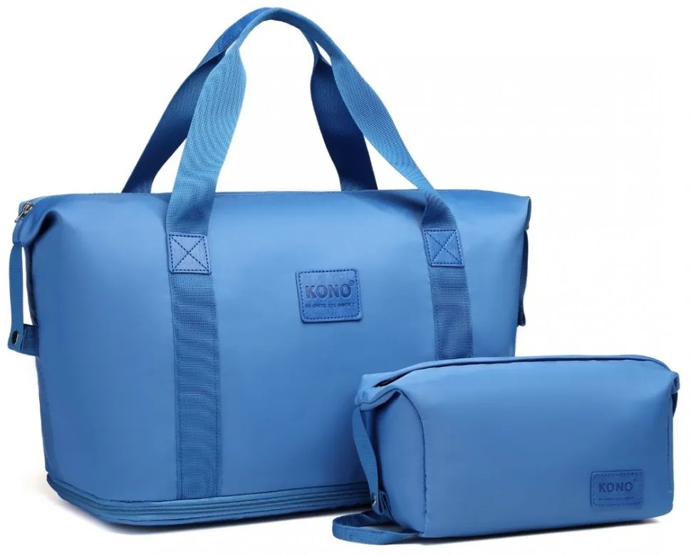 Konofactory Modrá sada 2 príručných tašiek do lietadla "Duo" - M (35l)