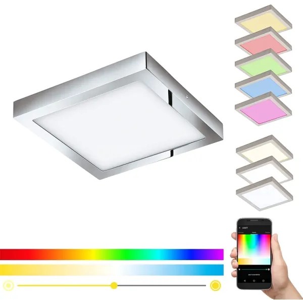 Eglo 98561 - LED RGBW stmievateľné stropné svietidlo FUEVA-C LED/21W/230V BT IP44