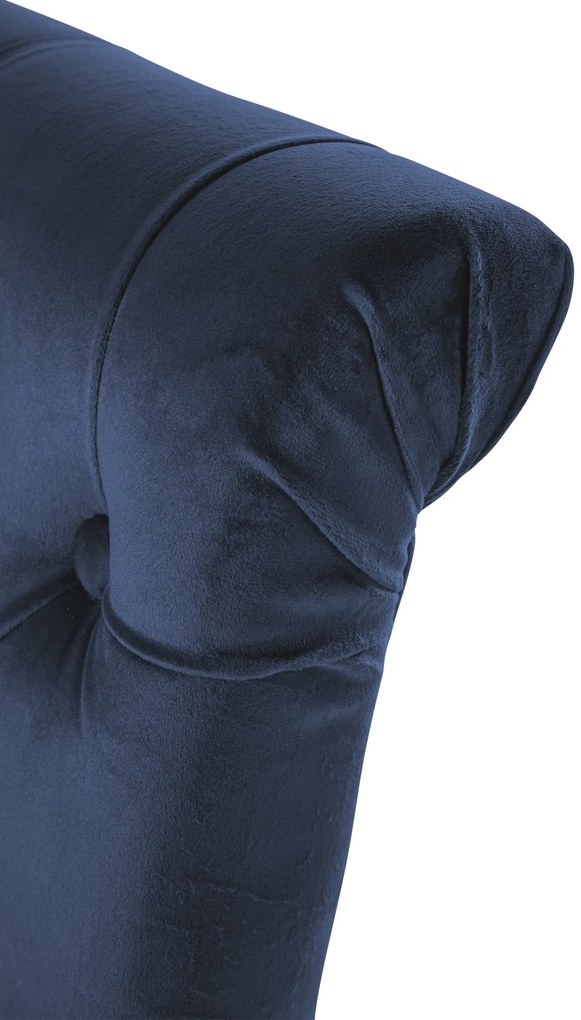 Jedálenská stolička Lisburn - zamat - Modrá