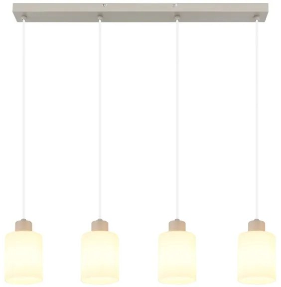 Globo 54114-4H - Závesný luster TRENT na lankách 4xE27/40W/230V