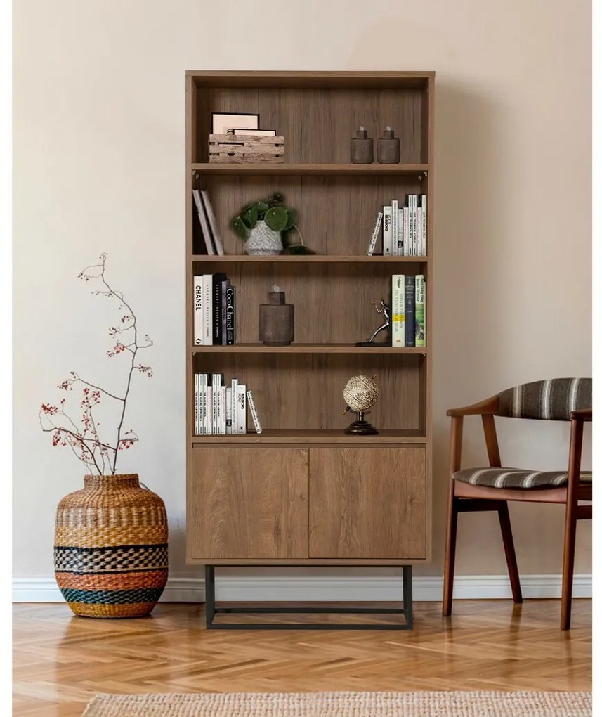 Knižnica Rea Black and Walnut