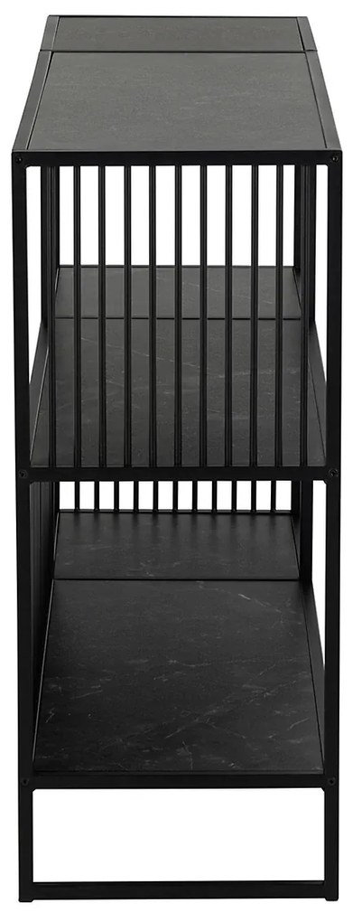 Knihovna Strington 120 cm mramorově černá