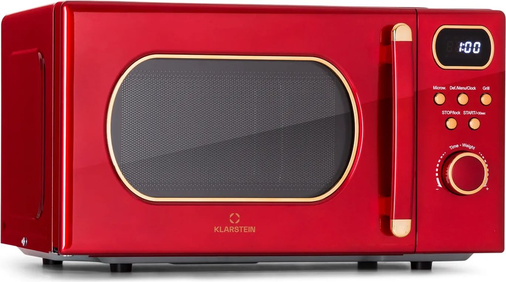 Klarstein Julieta, mikrovlnná rúra s grilom, 20 l, 700/800 W, Ø 25,5 cm, 8 programov