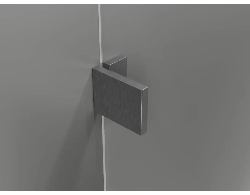 Mexen Lunar Duo, výklopný sprchový kút 80 x 80 cm, 8mm číre sklo, profil grafit brúsený, 834-080L-080P-66-00