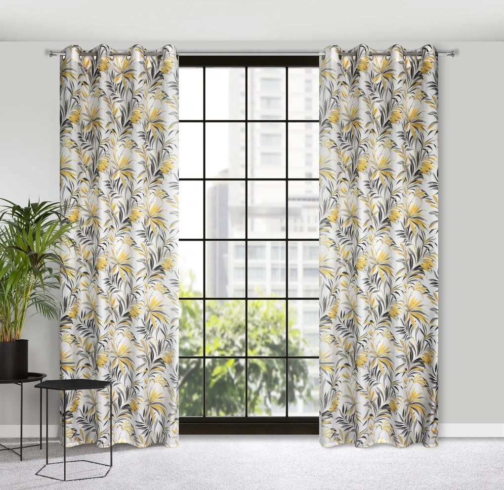 ZÁVES NA KRÚŽKOCH ELIA 140X250 CM VZOROVANÁ