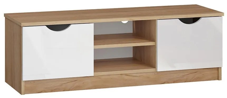 TV stolík Tymeo 2d D.Craft Zlatý+Biely Lesk