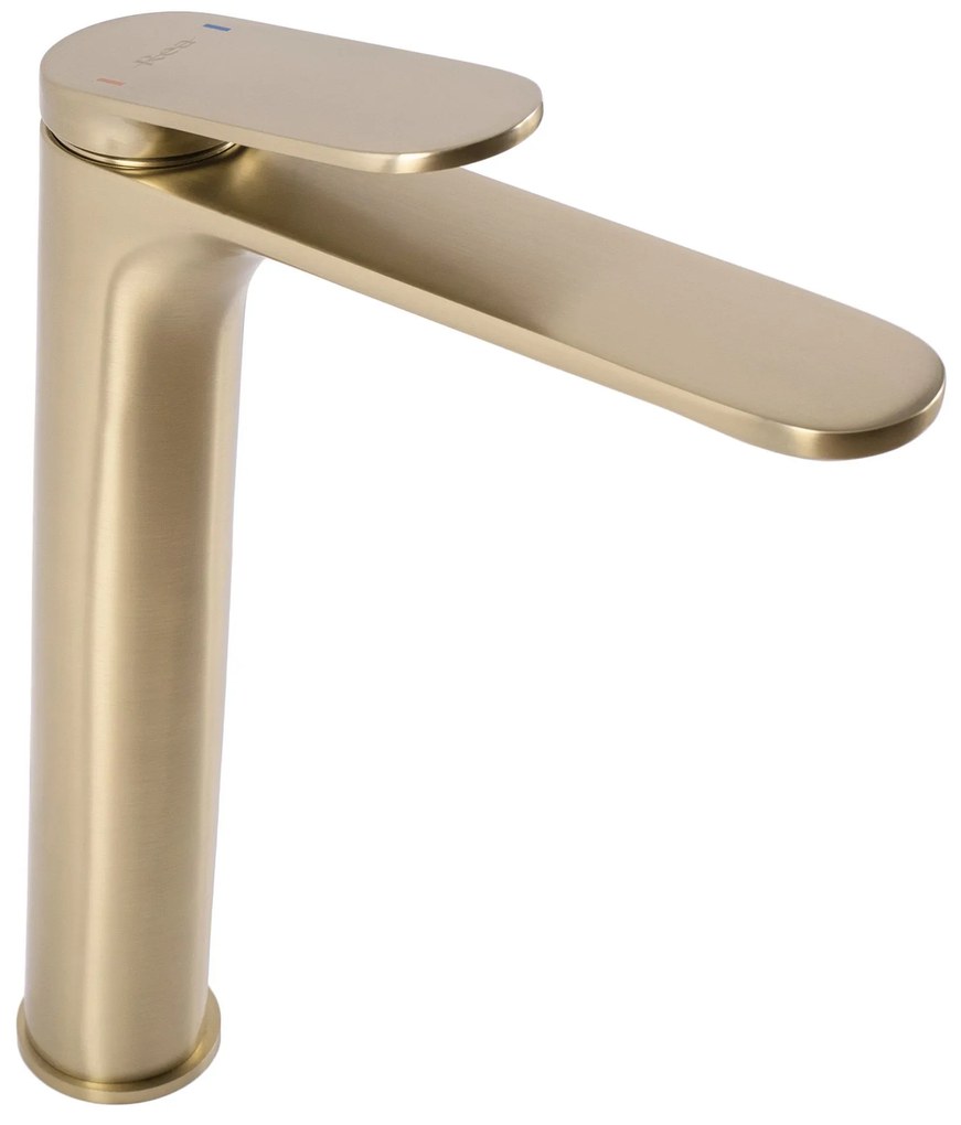 Rea Marco, vysoká umývadlová batéria h-275, zlatá matná, REA-B4895