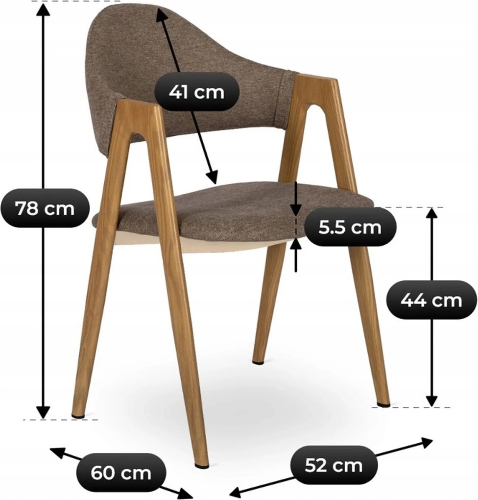 PROXIMA.store - Čalúnená jedálenska stolička RUIZ FARBA: čierna