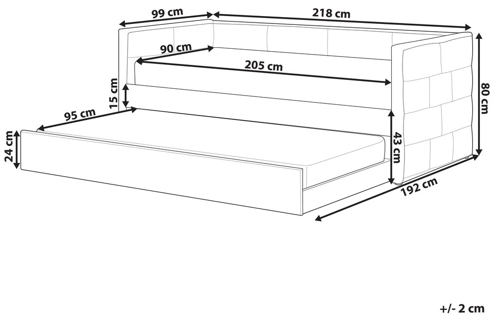 Zamatová rozkladacia posteľ 90 x 200 cm ružová CHAVONNE Beliani