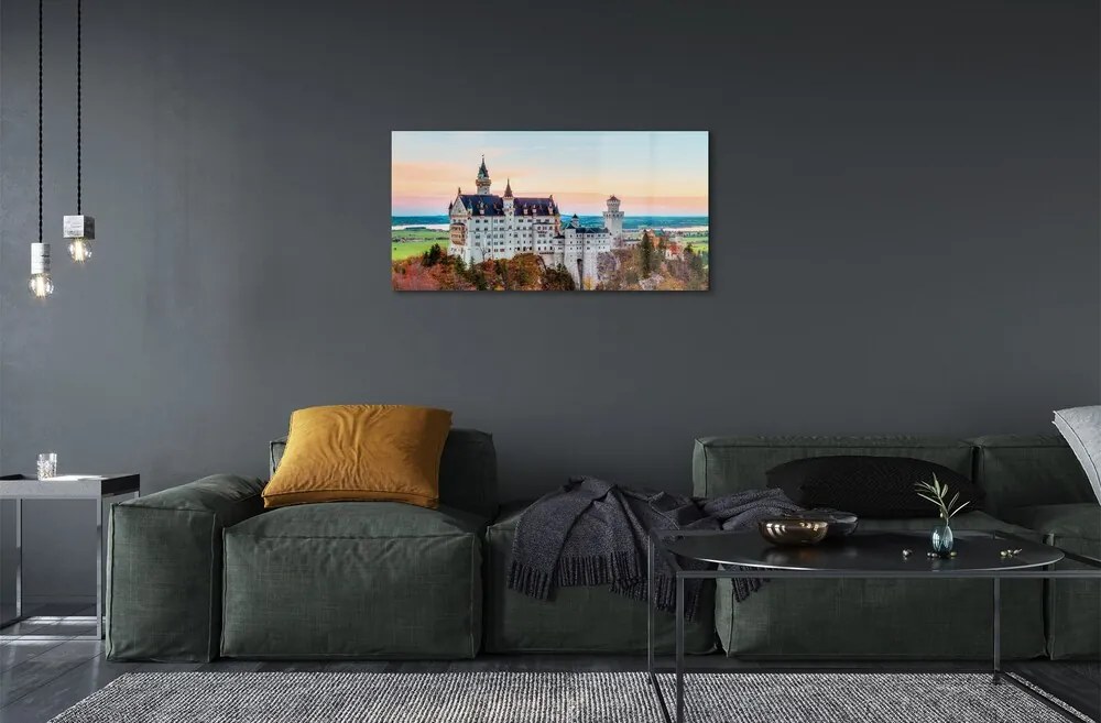 Sklenený obraz Nemecko Castle jeseň Munich 120x60 cm