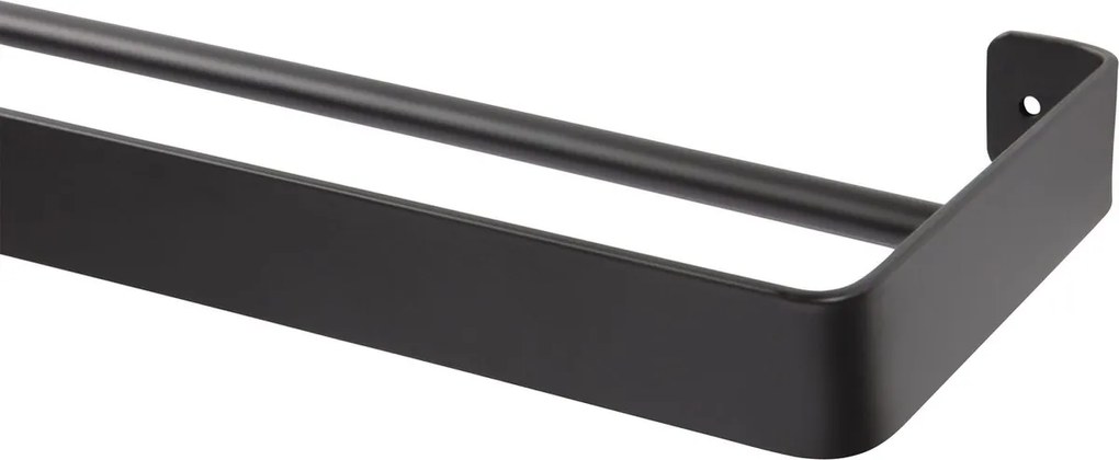 Nástenný vešiak na uteráky HANDY 60x12,5 cm, čierny