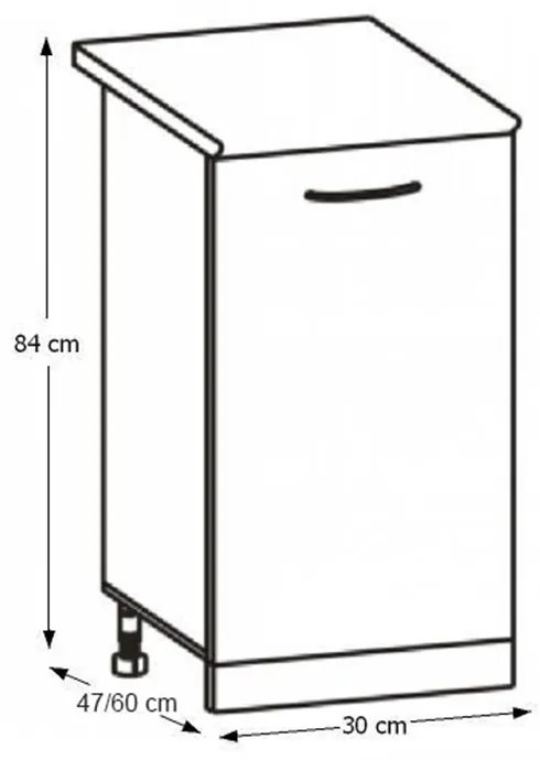 Dolná kuchynská skrinka Hariva New D-30. Vlastná spoľahlivá doprava až k Vám domov. 752785