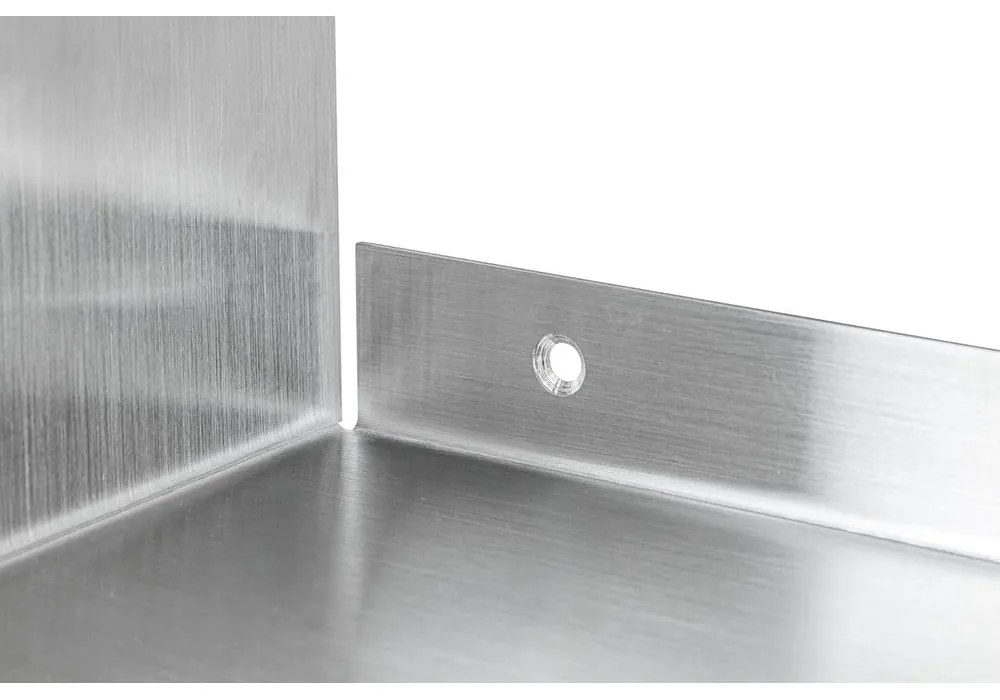 Oceľová polica v matne striebornej farbe 80,5 cm Float – Mette Ditmer Denmark