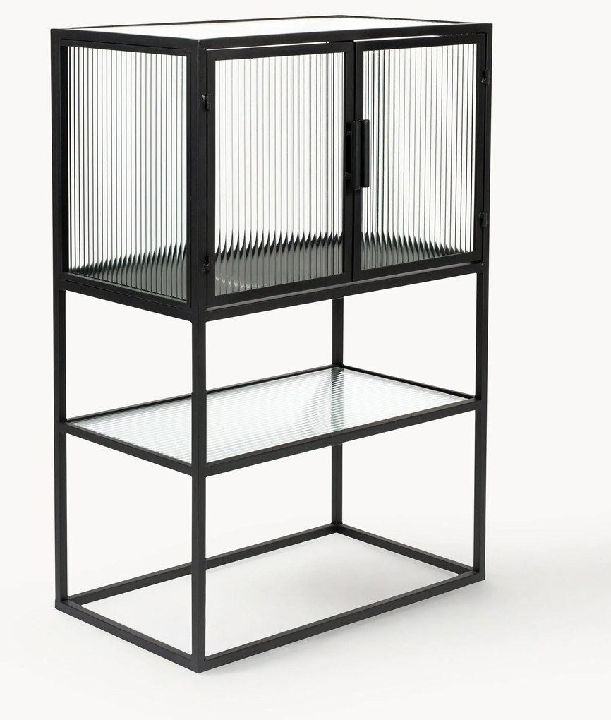 Vysoká skrinka's drážkovaným sklom Boli