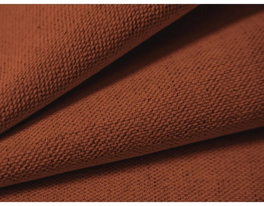 Čalúnená dvojlôžková posteľ s úložným priestorom s roštom 200x200 cm v tehlovej farbe Campi – Cosmopolitan Design