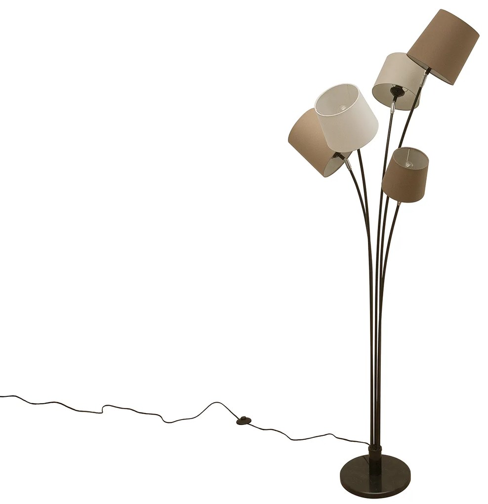 Stojacia lampa Levels biela béžová hnedá