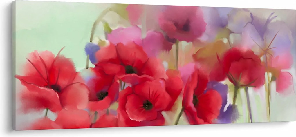 Obraz vlčích makov (120x50 cm)