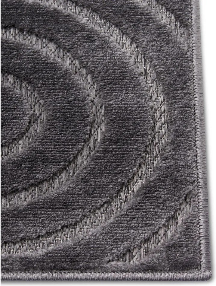 Antracitovosivý koberec 67x120 cm Iconic Wave – Hanse Home