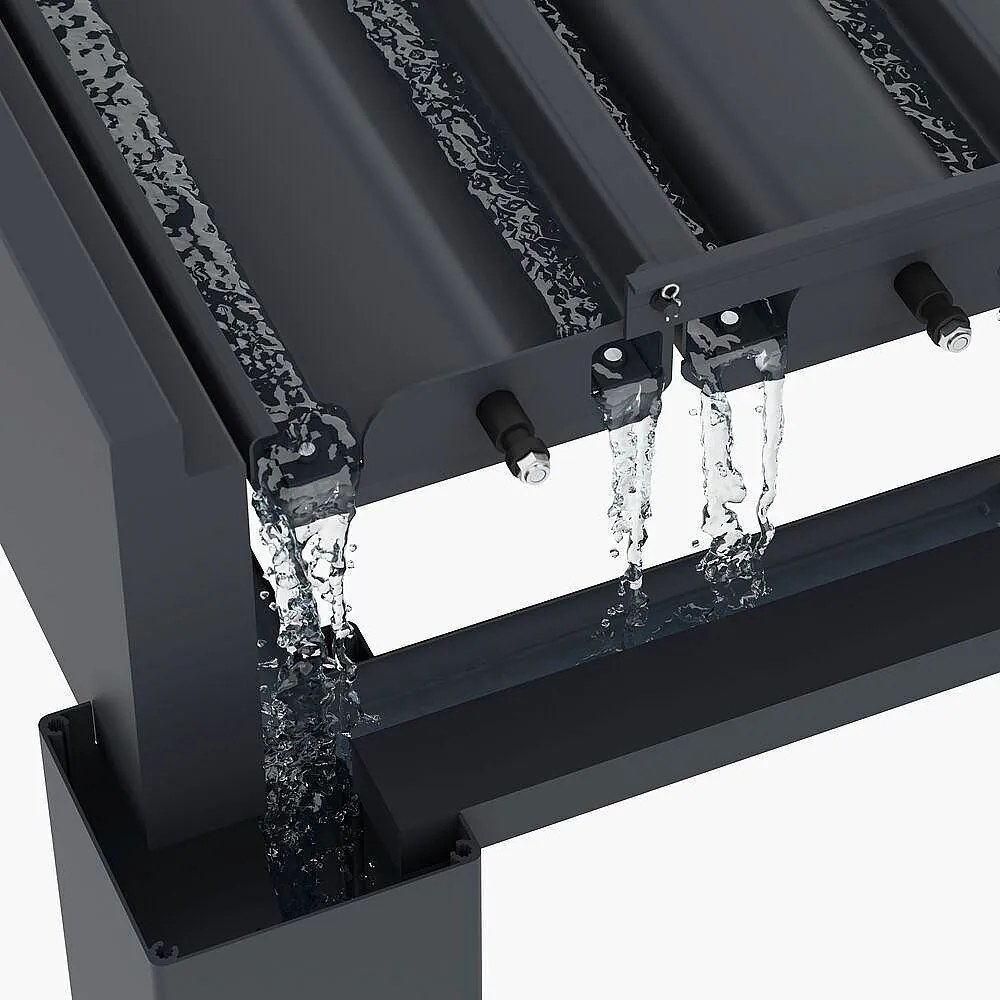 DEOKORK Záhradná hliníková pergola do stien 4x4 m (antracit)