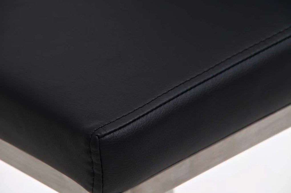 Barová stolička Pamela nerez - Čierna