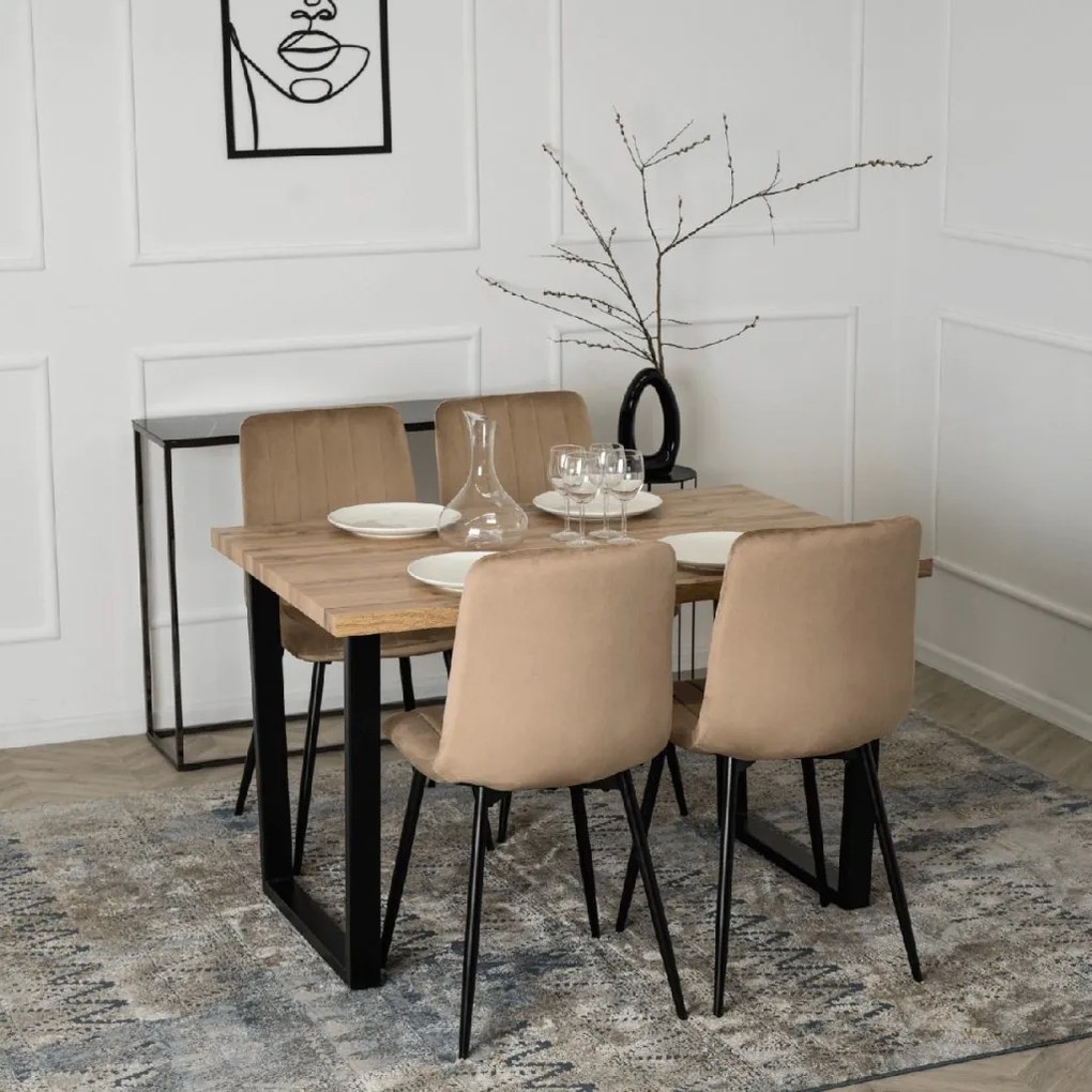 PROXIMA.store - Čalúnená jedálenská stolička IBIS FARBA: čierna