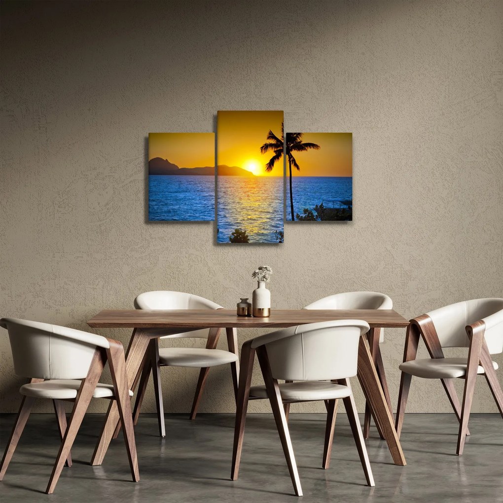 Obraz - Západ slnka nad morom (90x60 cm)