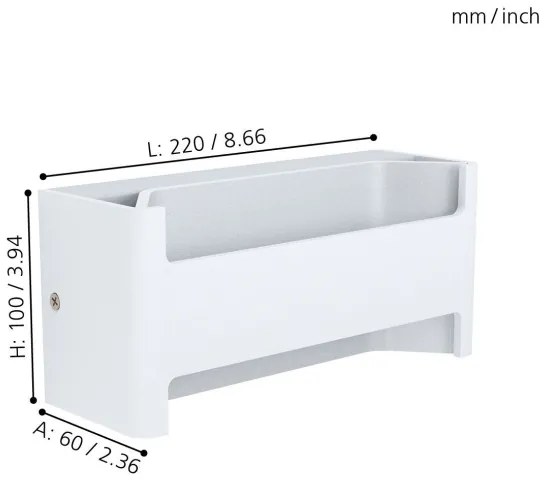 Eglo 98544 - LED Nástenné svietidlo FELONICHE LED/10W/230V