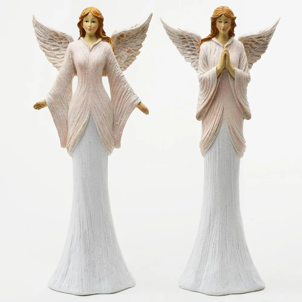 ANJEL MIX RUŽOVO - BIELY 32CM cena za 1ks