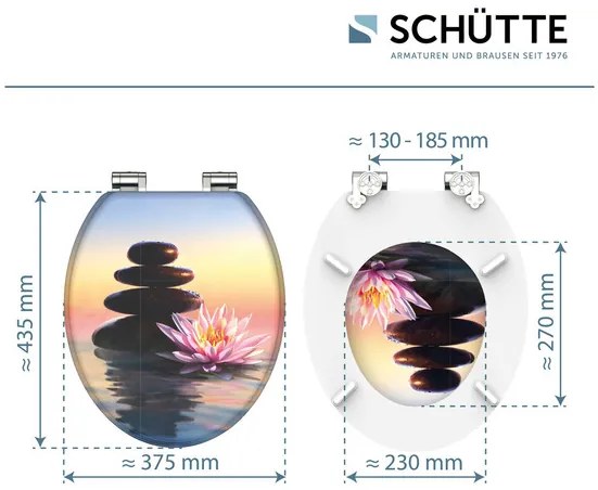 Schütte WC doska s pomalým spúšťaním (Sen o západe slnka)  (100335885)