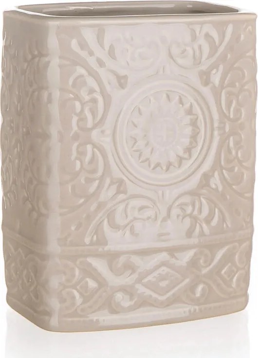 Kelímok na kefky keramický hnedý