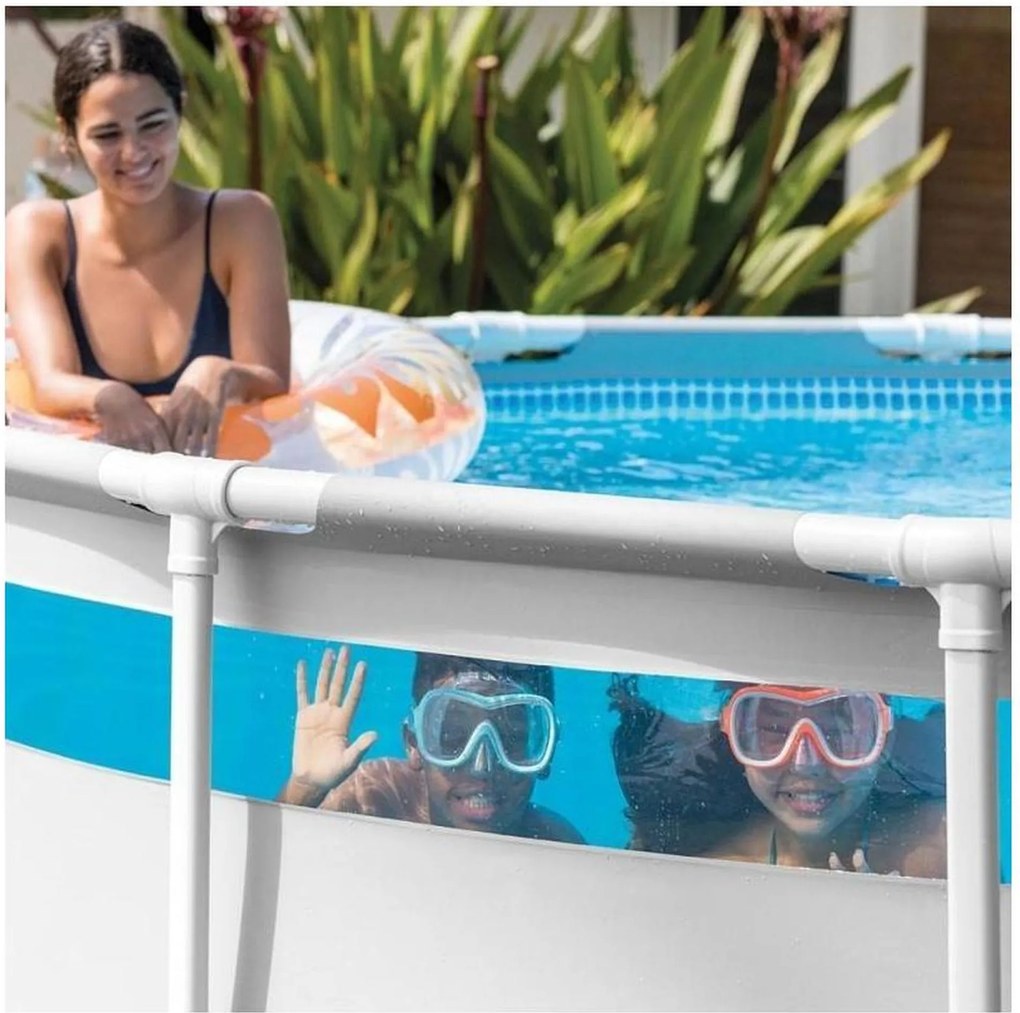 INTEX PRISM FRAME CLEARVIEW Okrúhly bazén 427 × 107 cm s filtráciou 220–240V 26722ND