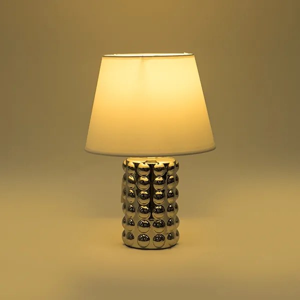 Stolná lampa 1xE14/40W/230V biela/lesklý chróm