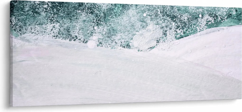 Obraz - Tyrkysová abstrakcia (120x50 cm)