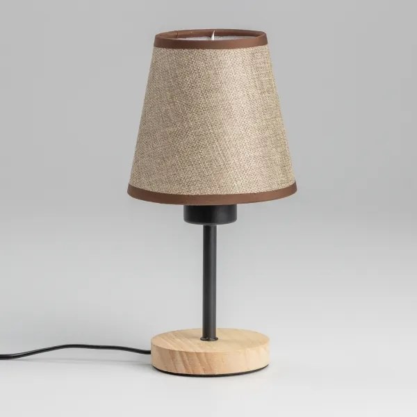 Brilagi - Stolná lampa NUBILA WOOD 1xE27/25W/230V dub/hnedá