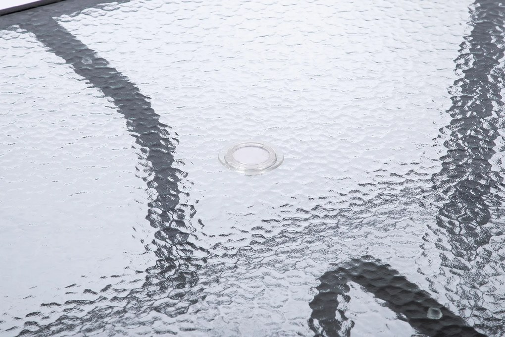 Noela Záhradný jedálenský set Klaudia transparentný + 6x kovová stolička Ramada