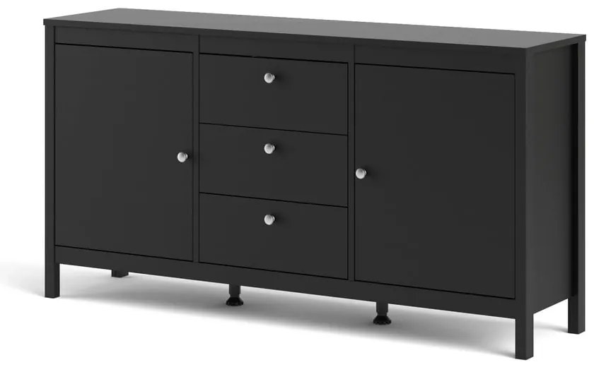Čierna nízka komoda 152x80 cm Madrid – Tvilum