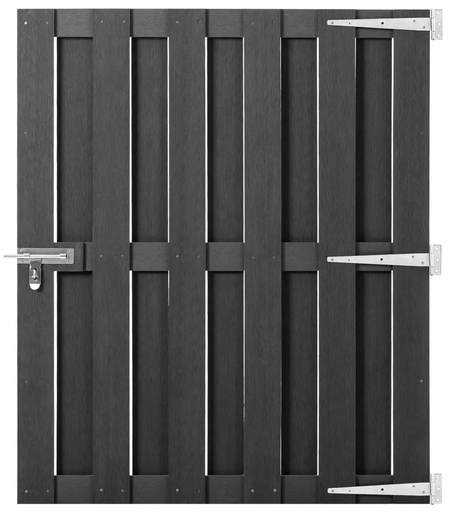 vidaXL Záhradná brána, WPC 100x120 cm, sivá