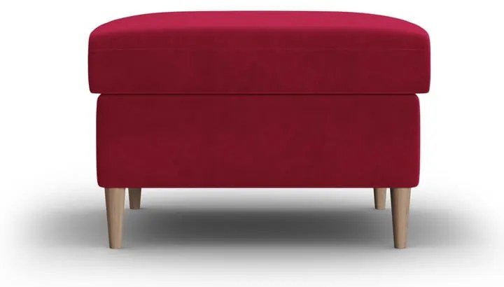 Červená zamatová podnožka Kyoto – Cosmopolitan Design