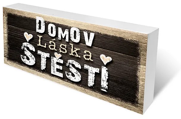 Nekupto Dřevěné špalíčky Domov, láska, štěstí .Sladký domov