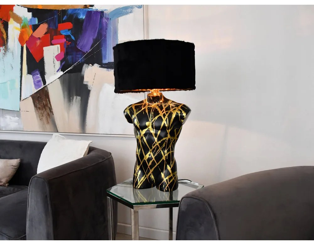 Moderná lampa do obývačky Man's Bust