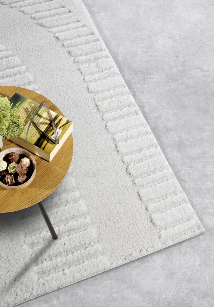 ELLE Decoration, Kusový koberec Gallery 106089 Cream z kolekcie Elle, 160x235, biela, obývacia izba