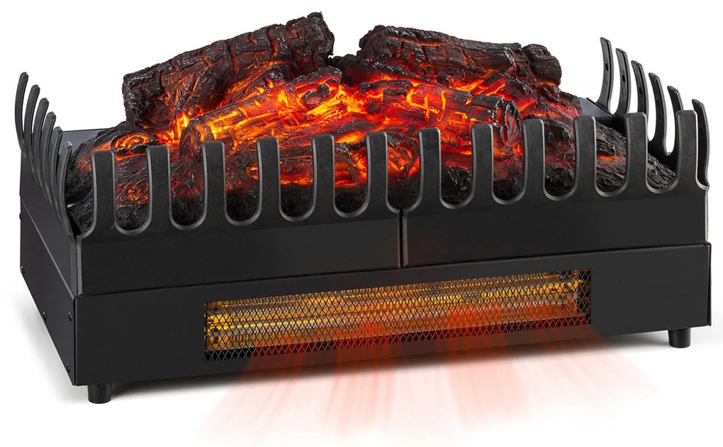 Klarstein Kamini FX, elektrický krb, krbová vložka, 1000/2000 W, 2 W LED, čierny