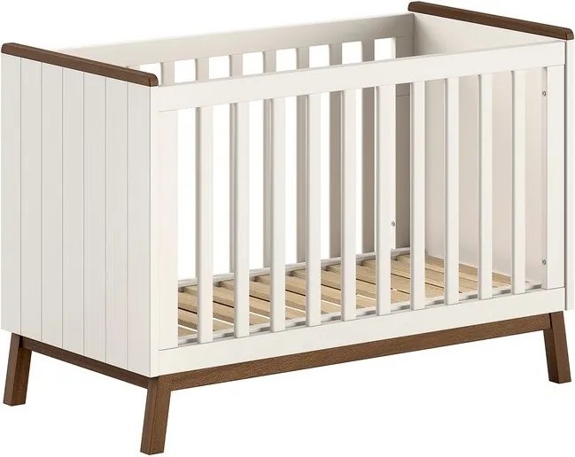 Béžová postieľka z borovicového dreva s nastaviteľnou výškou 60x120 cm Sezane – Vipack