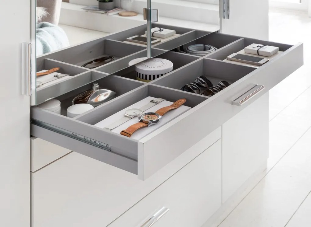 Šatníková skriňa Aachen, 180 cm, biela